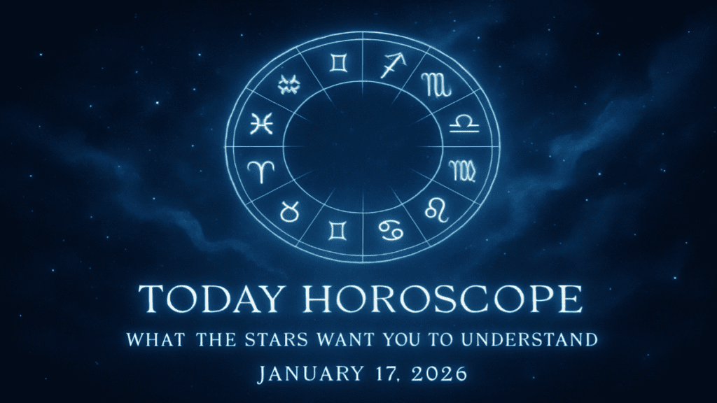 Today Horoscope blue cosmic astrology image for January 17, 2026