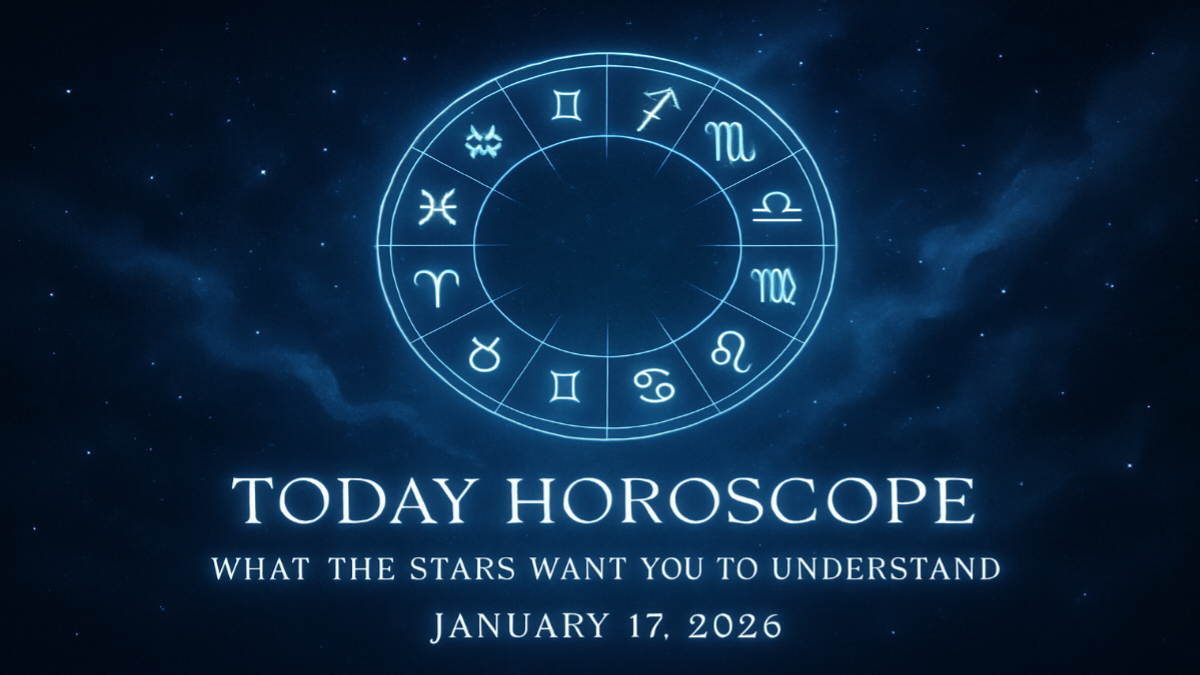 Today Horoscope blue cosmic astrology image for January 17, 2026