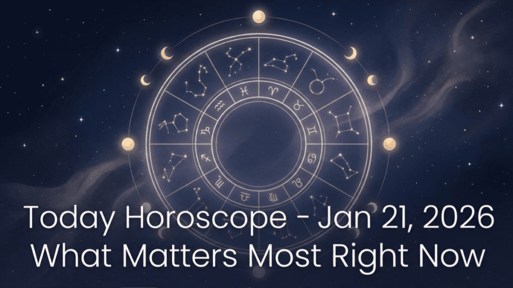 Today horoscope January 21, 2026 showing calm astrology energy and focus on meaningful priorities