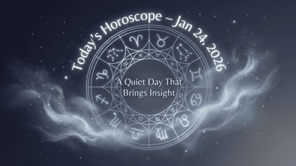 Today horoscope for January 24, 2026 showing calm zodiac energy, emotional clarity, and meaningful daily astrology guidance for all zodiac signs