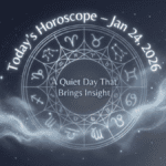 Today horoscope for January 24, 2026 showing calm zodiac energy, emotional clarity, and meaningful daily astrology guidance for all zodiac signs