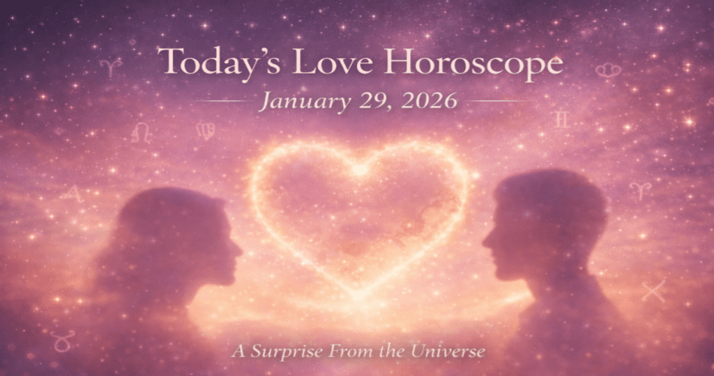 Today’s love horoscope January 29, 2026 showing calm romantic energy and zodiac love guidance