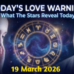 Daily horoscope March 19 2026 with zodiac wheel, cosmic background and love theme representing emotional awareness