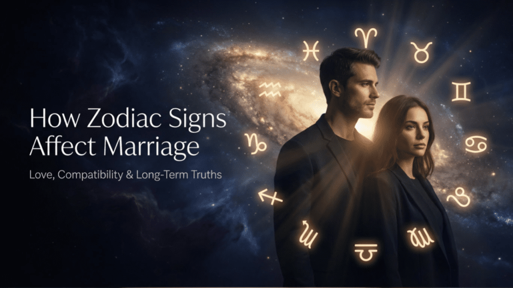 Zodiac signs and marriage compatibility concept